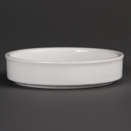 Olympia Mediterranean Stackable Dishes White 102mm