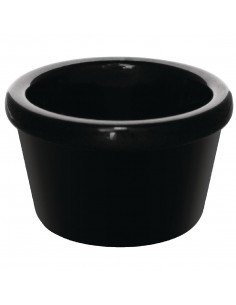 Kristallon Melamine Plain Ramekins Black 63mm