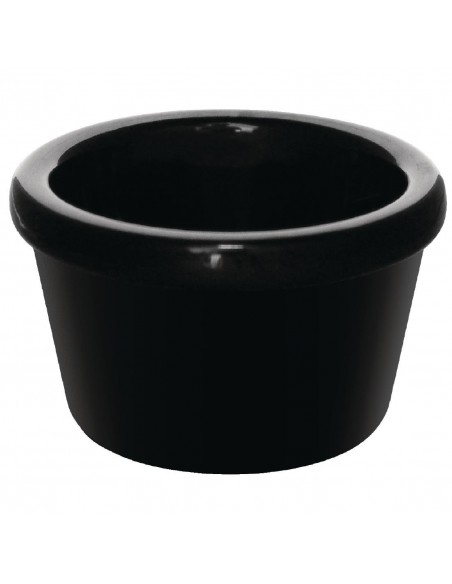 Kristallon Melamine Plain Ramekins Black 63mm