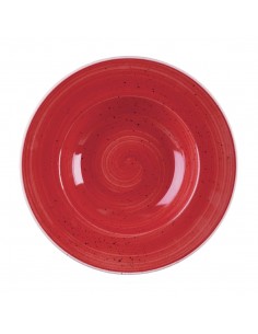 Churchill Stone Cast Berry Red Wide Rim Bowl 280mm