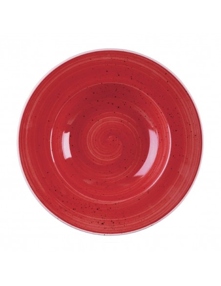 Churchill Stone Cast Berry Red Wide Rim Bowl 280mm
