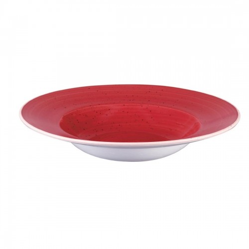 Churchill Stone Cast Berry Red Wide Rim Bowl 280mm