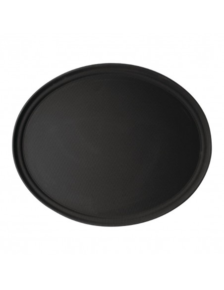 Cambro Camtread Large Black Tray Oval 68cm