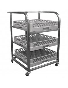 Craven Stainless Steel Glass Tray Trolley