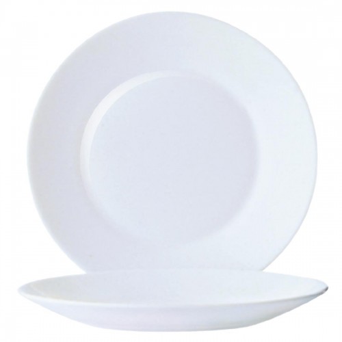 Arcoroc Opal Restaurant Wide Rim Plates 235mm