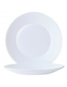Arcoroc Opal Restaurant Wide Rim Plates 195mm