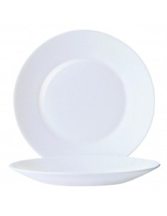 Arcoroc Opal Restaurant Wide Rim Plates 195mm