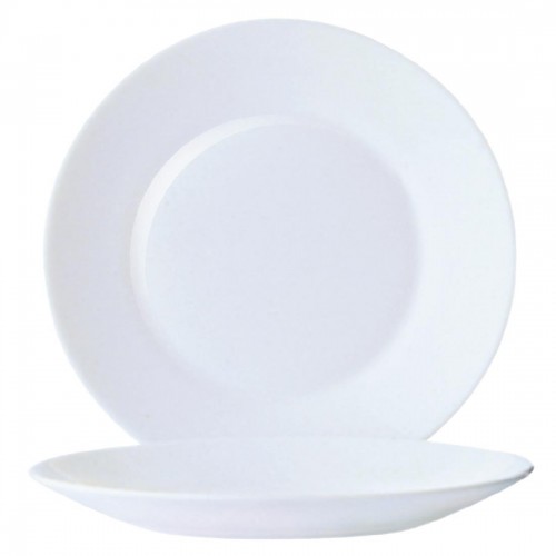 Arcoroc Opal Restaurant Wide Rim Plates 195mm