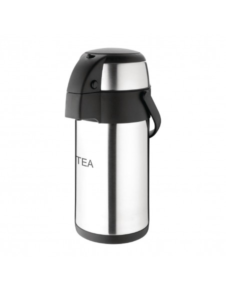 Olympia Pump Action Airpot Etched 'Tea' 3Ltr