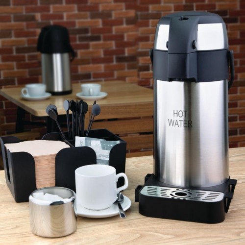 Olympia Pump Action Airpot Etched 'Hot Water' 3Ltr Olympia Pump Action Airpot Etched 'Hot Water' 3Ltr