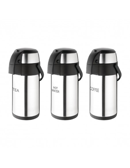 Olympia Pump Action Airpot Etched 'Hot Water' 3Ltr Olympia Pump Action Airpot Etched 'Hot Water' 3Ltr