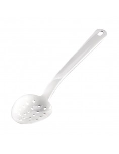 Matfer Exoglass Perforated Serving Spoon White 13"