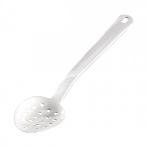 Matfer Exoglass Perforated Serving Spoon White 13"