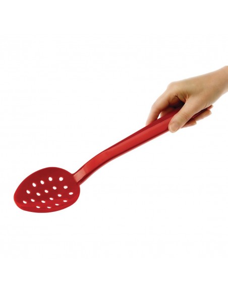 Matfer Exoglass Perforated Serving Spoon Red 13"