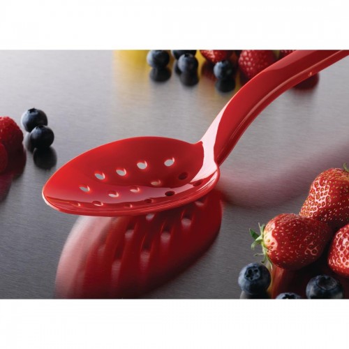 Matfer Exoglass Perforated Serving Spoon Red 13"