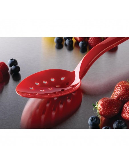 Matfer Exoglass Perforated Serving Spoon Red 13"