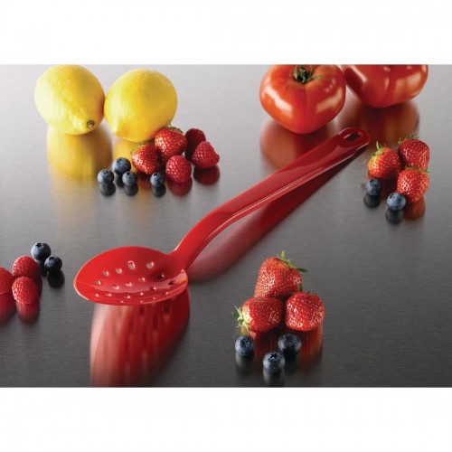 Matfer Exoglass Perforated Serving Spoon Red 13"