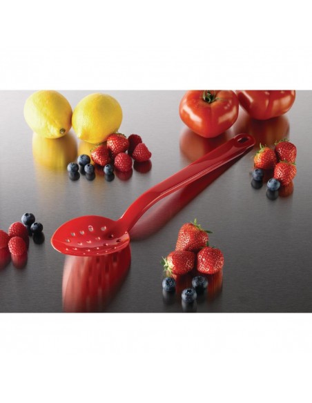 Matfer Exoglass Perforated Serving Spoon Red 13"
