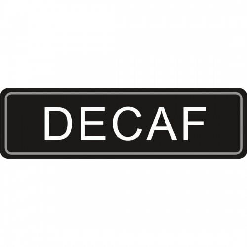Airpot Decaf label