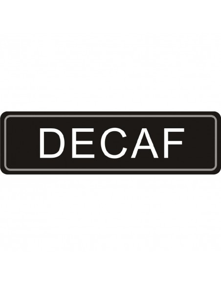 Airpot Decaf label