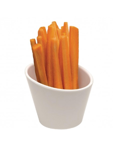 APS Casual Slanted Melamine Pot White 100mm