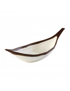 APS Crocker Leaf Bowl Cream. 305mm length