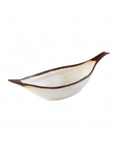 APS Crocker Leaf Bowl Cream. 420mm length