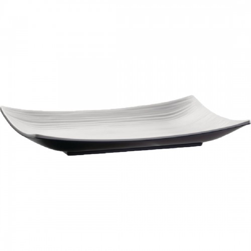 APS Dual Tone Curved Rectangular Platter 11in