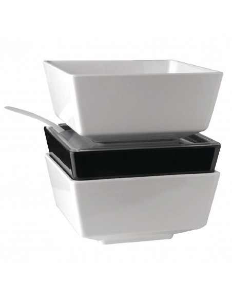 APS Float Black Square Bowl 7