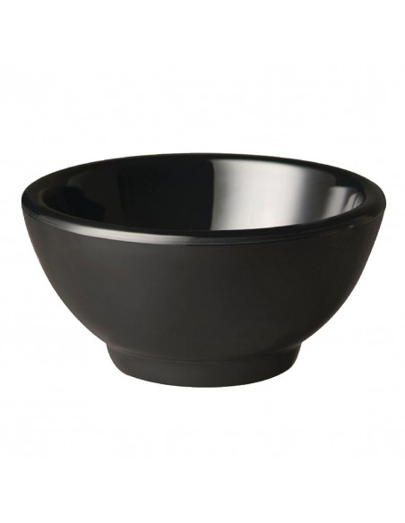 APS Pure Melamine Black Round Bowl