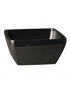 APS Pure Melamine Black Square Bowl