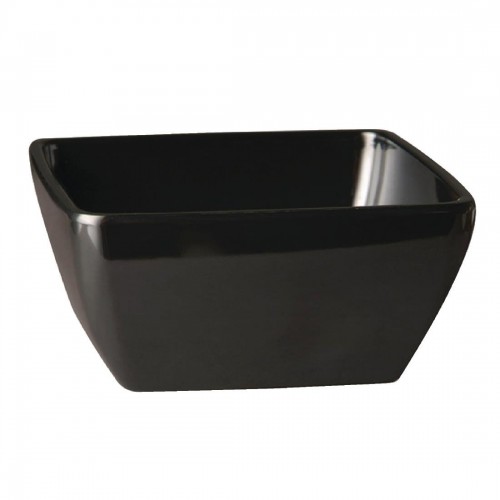 APS Pure Melamine Black Square Bowl