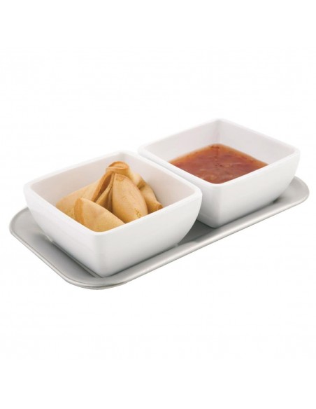 APS Pure Melamine White Square Bowl