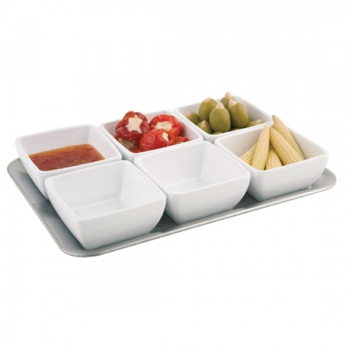 APS Pure Melamine White Square Bowl