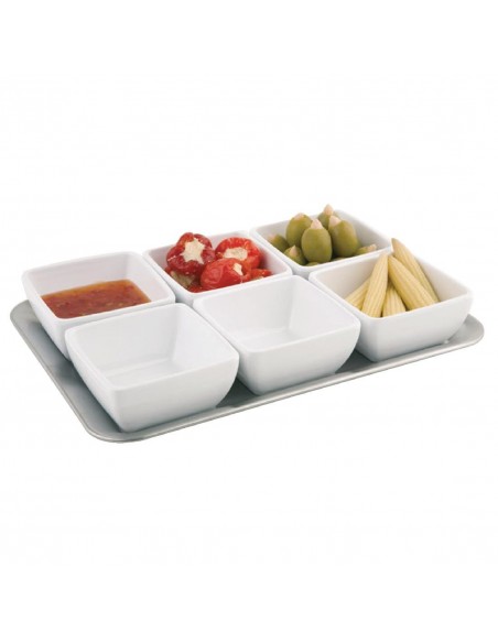 APS Pure Melamine White Square Bowl