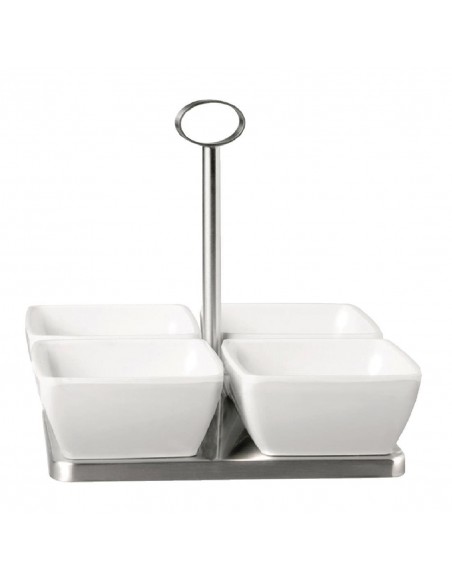 APS Pure Melamine White Square Bowl