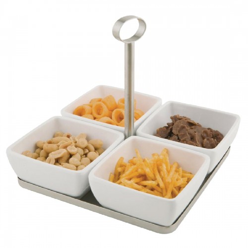 APS Pure Melamine White Square Bowl