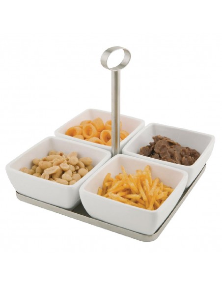 APS Pure Melamine White Square Bowl