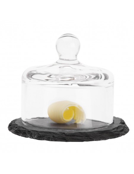 APS Slate Tray with Glass Cloche