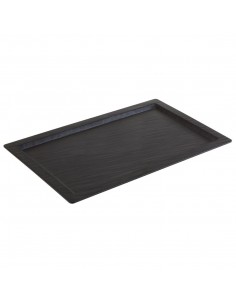 APS Slate Effect Melamine Tray with Rim 1/1GN