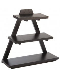APS Triangle Wooden Buffet Stand Black