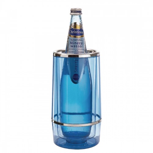 Wine Bottle Cooler - Blue Tint Acrylic