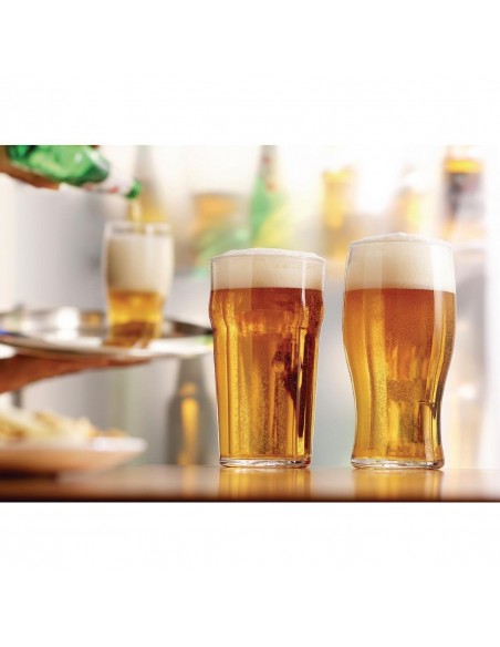 Arcoroc Nonic Nucleated Beer Glasses 570ml CE Marked