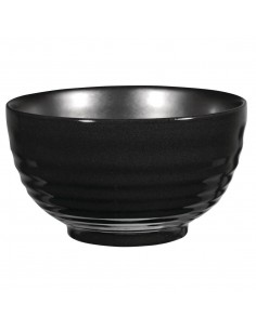 Art de Cuisine Black Glaze Ripple Bowls Small