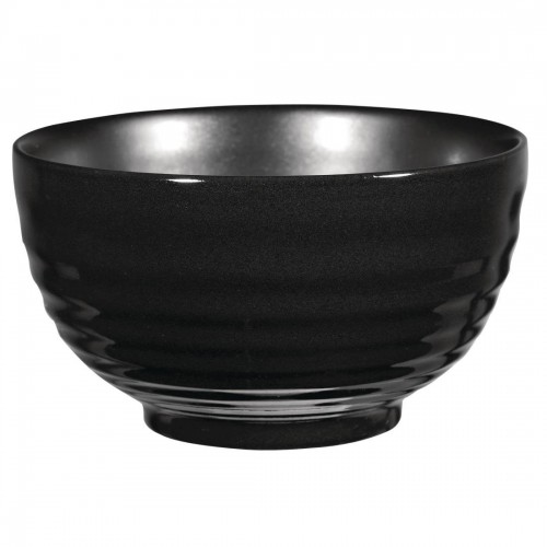 Art de Cuisine Black Glaze Ripple Bowls Small