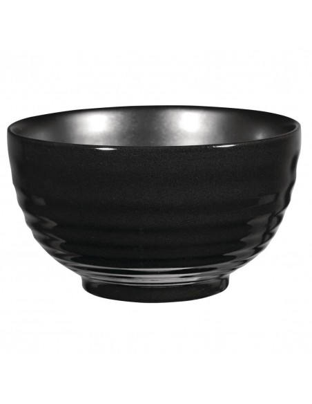 Art de Cuisine Black Glaze Ripple Bowls Small