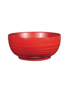 Art de Cuisine Red Glaze Ripple Bowls Large