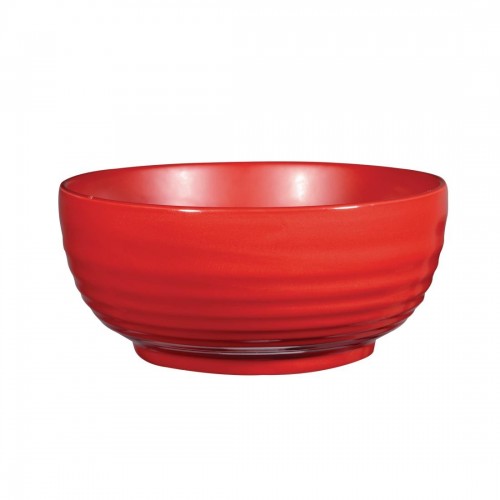 Art de Cuisine Red Glaze Ripple Bowls Large