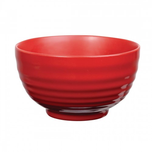 Art de Cuisine Red Glaze Ripple Bowls Small