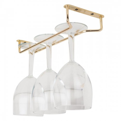 Brass Wine Glass Rack 10in